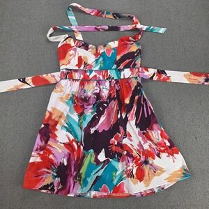 City Triangle Womens Floral Halter Fit and‎ Flare Mini Dress Multicolor Size 9